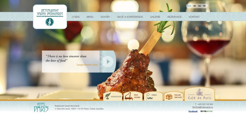 tvorba webových stránek: Luxusní restaurace