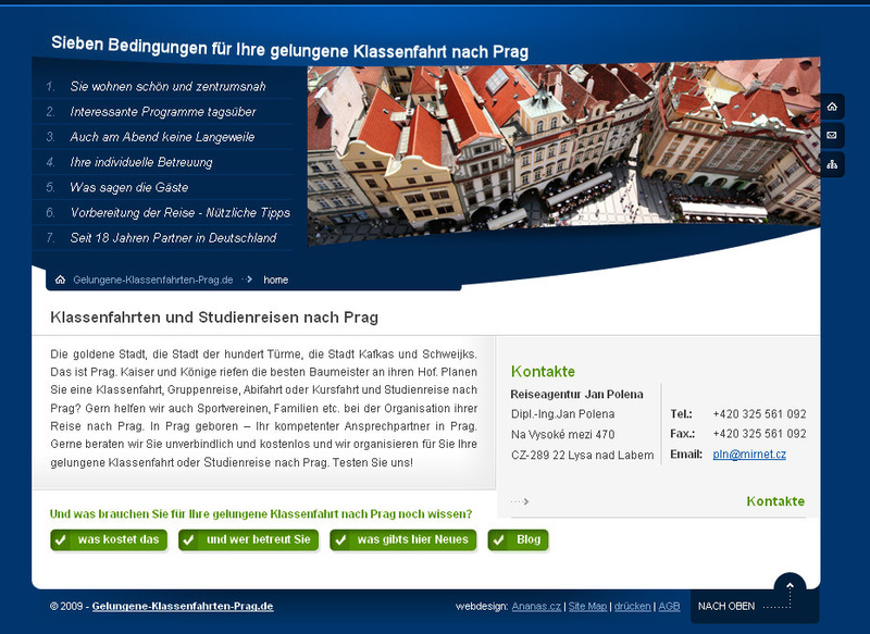 tvorba webových stránek: gelungene-klassenfahrten-prag.de